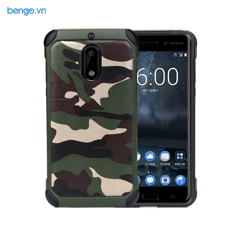 Ốp lưng Nokia 6 họa tiết quân đội – Camo series